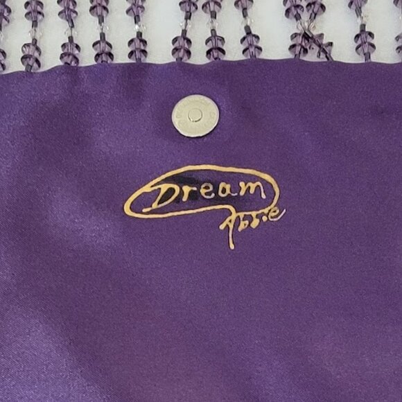 Adorable Crossbody Bag with Birds and Beads with Purple Satin Lining - Picture 10 of 10